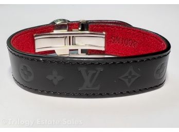 Louis Vuitton Black Leather Wish Bracelet