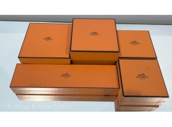 Five Hermes Boxes For Small Jewelry Bracelets Etc