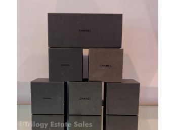 Chanel Six Tone-On-Tone Jewelry Boxes