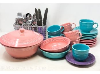 FiestaWare Lot Pink, Aqua And Purple!