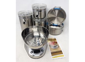 KitchenAid Food Scale Stainless Steel Canisters And Storage