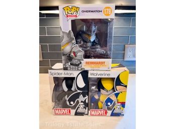 FUNKO Lot Of 3 Marvel & Overwatch All New In Box