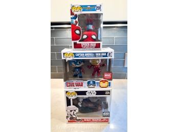 FUNKO Lot Of 3 Spider-Man, Star Wars, Marvel All New In Box