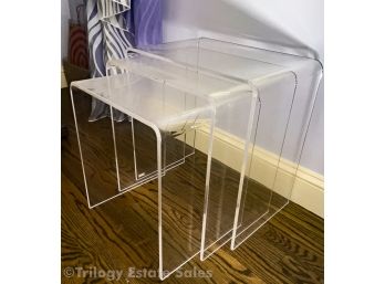 Three Acrylic Nesting Tables (NOT STOOLS)