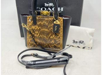 Brand New With Tag Coach 1941 Troupe Tote 16 In Snakeskin