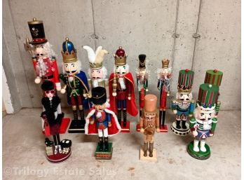 Twelve Large Assorted Nutcrackers