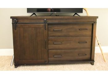 Barndoor Dresser With Mirror