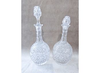 Two Matching Crystal Decanters