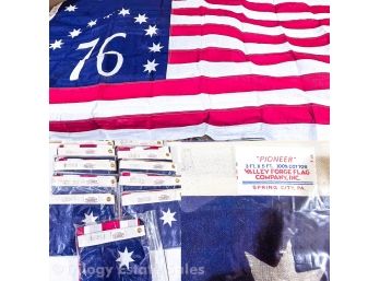 10 NOS American Flags Bennington Spirit Of 76 3' X 5'