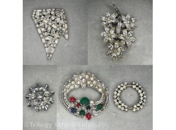 Lot Of Rhinestone Brooches