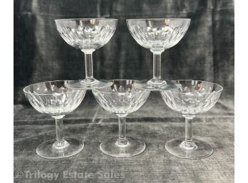Baccarat Crystal 'Lorraine'  Champagne Or Tall Sherbert - 5 Total