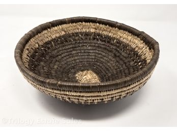 Pair Of Two Woven Handmade Grass Baskets