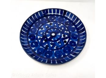 Large Hand Painted Service Platter By Dansk