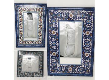 Three Middle Eastern Porcelain Tile Mirrors