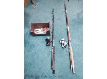 Saltwater Surf Casting Fishing Poles And Tackle