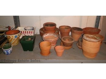 This Shelf Of Terra Cotta Pots All Smaller Sizes