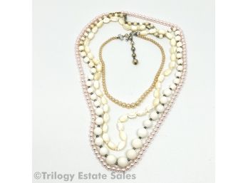 Pearl-like Graduated Bead Necklaces