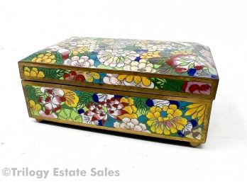 Cloisonné Box With Hinged Lid