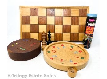 Wood Games And Chess Set