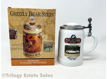 Bmw 503 & Budweiser Grizzly Bear Limited Edition Steins