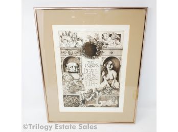 Charles Bragg 'The Forces Of Death And The Forces Of Life' Signed Etching