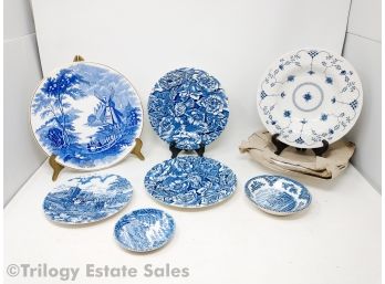 Lot Of English Blue & White Porcelain Ironstone Plates