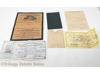 Antique Money Orders, Passbook, And Post Cards