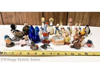 Lot Of Minature Bird Figurines