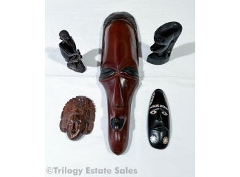 Carved Wood Masks & Sculpture