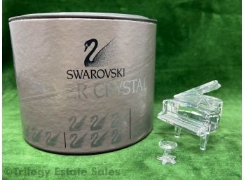 Swarovski Crystal Grand Piano And Stool With Original Box