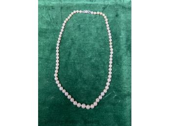 Pearl Necklace With *835 SILVER* Clasp And Peridot DESCRIPTION CHANGED 4/5