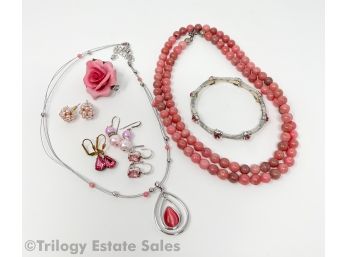 Pretty In Pink Jewelry Lot