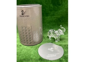 Swarovski Crystal Baby Elephant With Original Box