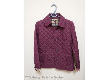 Burberry Brit Diamond Quilted Jacket Purple Size S