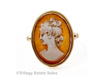 14kt Yellow Gold Cameo Ring Size 8.5