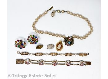 Assortment Of Colorful Costume Jewelry