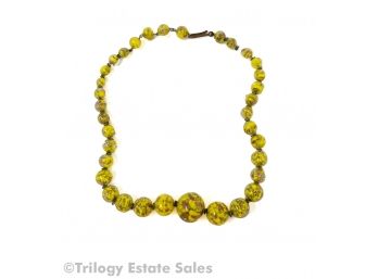 Venetian Graduated Glass Bead Necklace