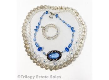 Three 'Crystal' Bead Necklaces