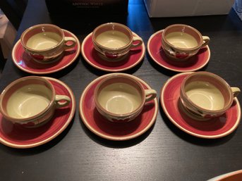 Stangl Pottery Cups And Saucers