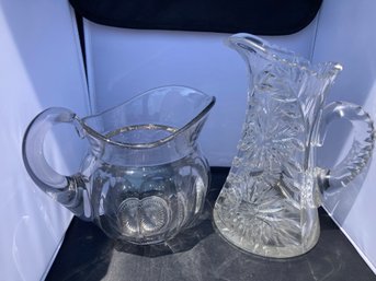 Heisey Water Pitcher And Crystal Water Pitcher