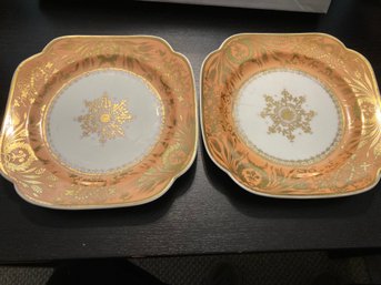 2 Spode Felspar Porcelain Gold Plated