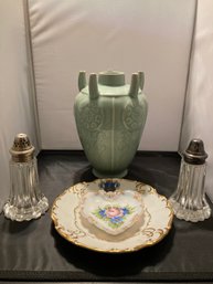 Oriental Vase With A Variety Of Other Items