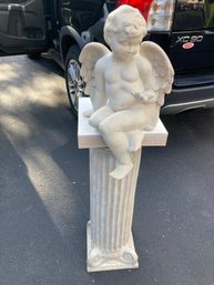 Angel Sitting On Pedestal