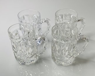 Tiffany & Co. Rock Cut Lead Crystal Beer Mugs 4