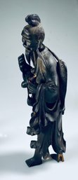 Antique Highly Detailed Carving Of A Fisherman