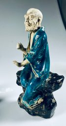 Antique Chinese Porcelain Turquoise Glaze Figurine