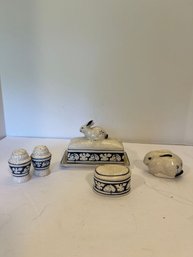 Potting Shed Dedham Crackle Pottery Lot