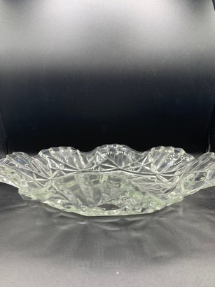 Beautiful Crystal Flower Petal Lotus Shape 11 In Display Candy Bowl