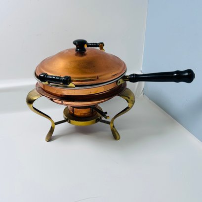 Copper & Brass 5 Piece Lidded Chafing Dish
