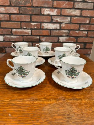 Nikko Happy Holidays Collection: Set Of 7 Mugs & Saucers